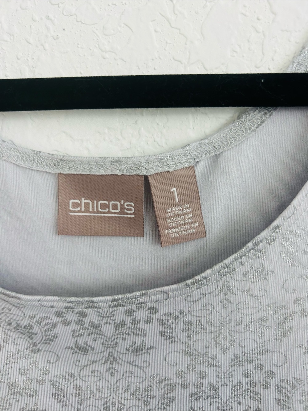 Chico's Light Gray Scoop Neck Tank Top - Picture 3 of 4